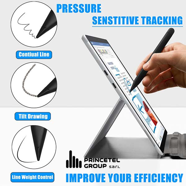 Microsoft Surface slim Pen accessories 2 black - mobile shop in Hamra, Beirut, Lebanon. New and used phones, iPhone, Samsung, Huawei, Xiaomi, Oppo, Realme, Honor, Google Pixel, tablets, laptops, computers, and accessories. متجر موبايلات في الحمرا، بيروت، لبنان. هواتف جديدة ومستعملة، آيفون، سامسونج، هواوي، شاومي، أوبو، ريلمي، هونر، جوجل بيكسل، أجهزة لوحية، لابتوبات، كمبيوترات، واكسسوارات.