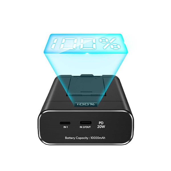 Green lion Power bank 10000mAh & Foldable Mobile Stand - Black, mobiles, lebanon, samsung, iphones, new, used, laptops, computers, huawei, phone, mobile prices in lebanon,mobile prices