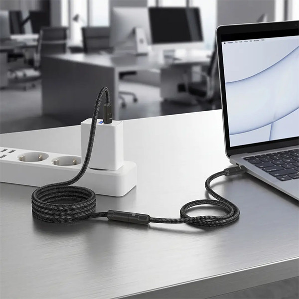 Porodo Multilength 3M & 1M C TO C Braided cable - Black - mobile shop in Hamra, Beirut, Lebanon. New and used phones, iPhone, Samsung, Huawei, Xiaomi, Oppo, Realme, Honor, Google Pixel, tablets, laptops, computers, and accessories. متجر موبايلات في الحمرا، بيروت، لبنان. هواتف جديدة ومستعملة، آيفون، سامسونج، هواوي، شاومي، أوبو، ريلمي، هونر، جوجل بيكسل، أجهزة لوحية، لابتوبات، كمبيوترات، واكسسوارات.
