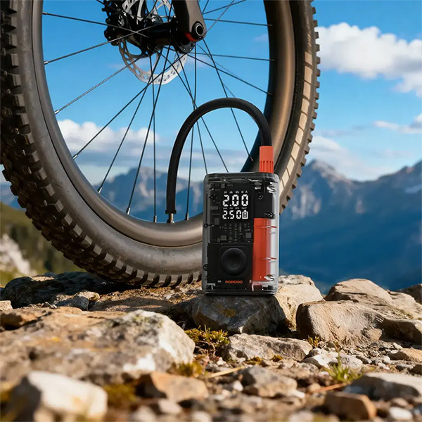 Porodo Car "VYROX"   Tyre Inflator 150PSI 2000 mah 60w -  Black - mobile shop in Hamra, Beirut, Lebanon. New and used phones, iPhone, Samsung, Huawei, Xiaomi, Oppo, Realme, Honor, Google Pixel, tablets, laptops, computers, and accessories. متجر موبايلات في الحمرا، بيروت، لبنان. هواتف جديدة ومستعملة، آيفون، سامسونج، هواوي، شاومي، أوبو، ريلمي، هونر، جوجل بيكسل، أجهزة لوحية، لابتوبات، كمبيوترات، واكسسوارات.