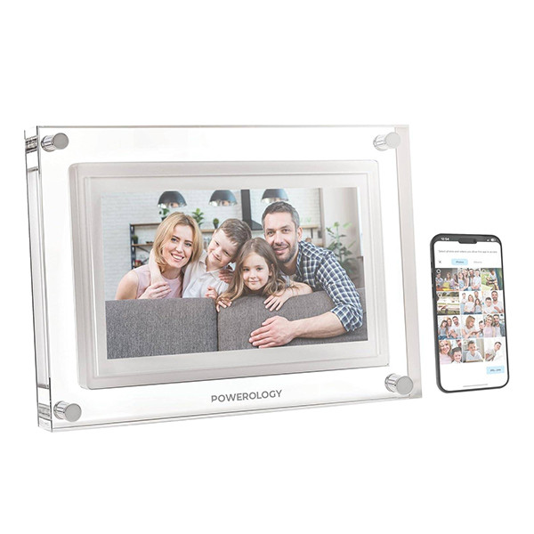 Powerology WiFi  Digital Photo Frame  Resolution:1024*600/1280*800 -  White, mobiles, lebanon, samsung, iphones, new, used, laptops, computers, huawei, phone, mobile prices in lebanon,mobile prices