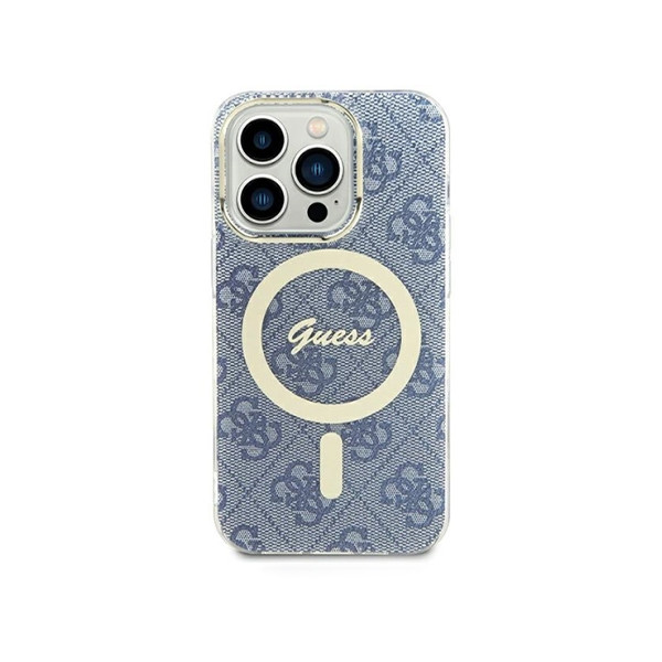 Guess Magsafe IML Hard Case With 4G Design For iPhone 16 Pro Max - Blue, mobiles, lebanon, samsung, iphones, new, used, laptops, computers, huawei, phone, mobile prices in lebanon,mobile prices