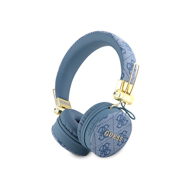 Guess Wireless Headphones 4G  PU Leather with Metal Logo - Blue, mobiles, lebanon, samsung, iphones, new, used, laptops, computers, huawei, phone, mobile prices in lebanon,mobile prices