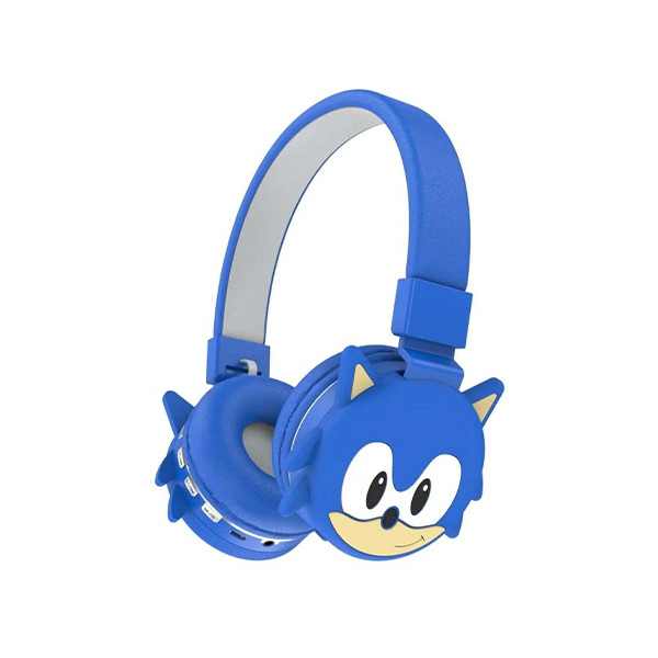 Cartoon Headset Bluetooth Sonic Adventure  KR-9900 Blue, mobiles, lebanon, samsung, iphones, new, used, laptops, computers, huawei, phone, mobile prices in lebanon,mobile prices