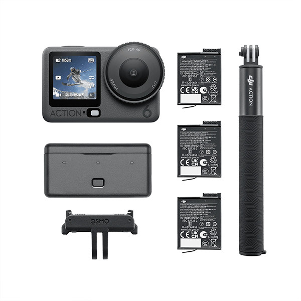 DJI Osmo Action 6 Adventure Combo Action Camera - mobile shop in Hamra, Beirut, Lebanon. New and used phones, iPhone, Samsung, Huawei, Xiaomi, Oppo, Realme, Honor, Google Pixel, tablets, laptops, computers, and accessories. متجر موبايلات في الحمرا، بيروت، لبنان. هواتف جديدة ومستعملة، آيفون، سامسونج، هواوي، شاومي، أوبو، ريلمي، هونر، جوجل بيكسل، أجهزة لوحية، لابتوبات، كمبيوترات، واكسسوارات.