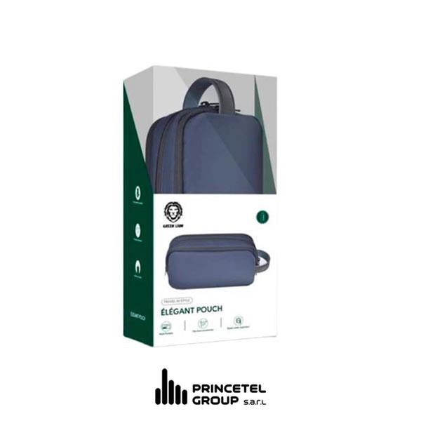Green Lion Elegant Pouch, Easy for Carrying, Suitable for Outdoor, Business, Office, School - Blue - mobile shop in Hamra, Beirut, Lebanon. New and used phones, iPhone, Samsung, Huawei, Xiaomi, Oppo, Realme, Honor, Google Pixel, tablets, laptops, computers, and accessories. متجر موبايلات في الحمرا، بيروت، لبنان. هواتف جديدة ومستعملة، آيفون، سامسونج، هواوي، شاومي، أوبو، ريلمي، هونر، جوجل بيكسل، أجهزة لوحية، لابتوبات، كمبيوترات، واكسسوارات.