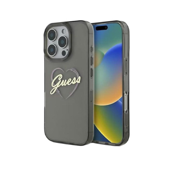 Guess Hard Case Heart Logo 16 Pro Max Black - mobile shop in Hamra, Beirut, Lebanon. New and used phones, iPhone, Samsung, Huawei, Xiaomi, Oppo, Realme, Honor, Google Pixel, tablets, laptops, computers, and accessories. متجر موبايلات في الحمرا، بيروت، لبنان. هواتف جديدة ومستعملة، آيفون، سامسونج، هواوي، شاومي، أوبو، ريلمي، هونر، جوجل بيكسل، أجهزة لوحية، لابتوبات، كمبيوترات، واكسسوارات.