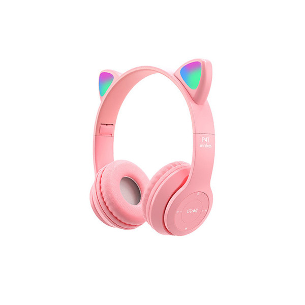 Cat Ear Rgb Wireless Headphone P47m Pink
