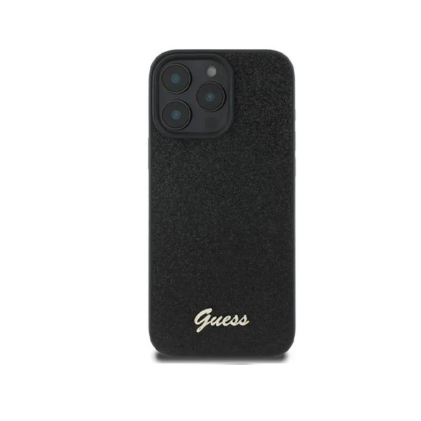 Guess Fixed Glitter Hard Case For iPhone 16 Pro Max - Black, mobiles, lebanon, samsung, iphones, new, used, laptops, computers, huawei, phone, mobile prices in lebanon,mobile prices