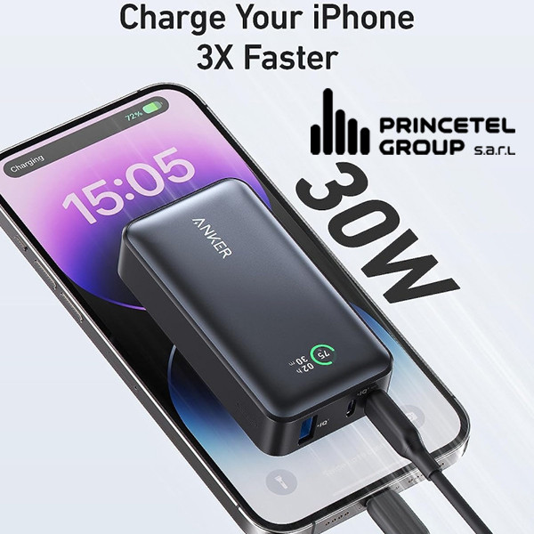 Power bank Anker 533 power core 30w_10000mah - mobile shop in Hamra, Beirut, Lebanon. New and used phones, iPhone, Samsung, Huawei, Xiaomi, Oppo, Realme, Honor, Google Pixel, tablets, laptops, computers, and accessories. متجر موبايلات في الحمرا، بيروت، لبنان. هواتف جديدة ومستعملة، آيفون، سامسونج، هواوي، شاومي، أوبو، ريلمي، هونر، جوجل بيكسل، أجهزة لوحية، لابتوبات، كمبيوترات، واكسسوارات.