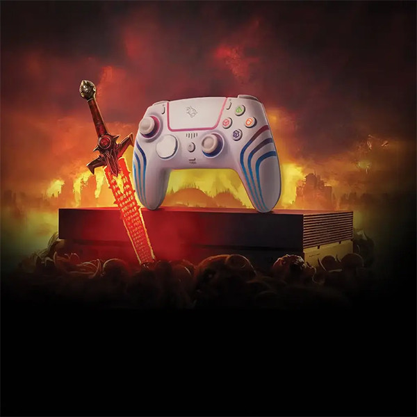 Porodo Gaming Shadowx Wireless PS5 Controller with Touchpad & Vibration-White - mobile shop in Hamra, Beirut, Lebanon. New and used phones, iPhone, Samsung, Huawei, Xiaomi, Oppo, Realme, Honor, Google Pixel, tablets, laptops, computers, and accessories. متجر موبايلات في الحمرا، بيروت، لبنان. هواتف جديدة ومستعملة، آيفون، سامسونج، هواوي، شاومي، أوبو، ريلمي، هونر، جوجل بيكسل، أجهزة لوحية، لابتوبات، كمبيوترات، واكسسوارات.