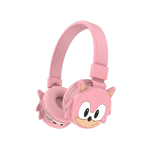 Cartoon Headset Bluetooth Sonic Adventure  KR-9900 Pink, mobiles, lebanon, samsung, iphones, new, used, laptops, computers, huawei, phone, mobile prices in lebanon,mobile prices