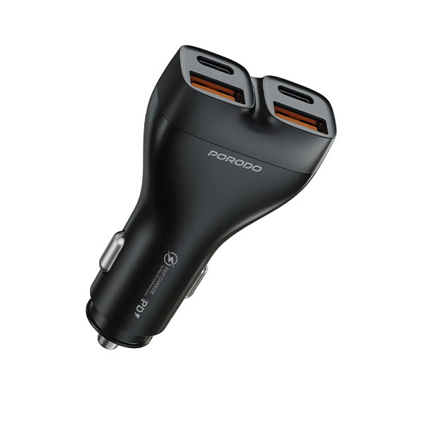 Porodo Dualpower  102W Car Charger - Black - mobile shop in Hamra, Beirut, Lebanon. New and used phones, iPhone, Samsung, Huawei, Xiaomi, Oppo, Realme, Honor, Google Pixel, tablets, laptops, computers, and accessories. متجر موبايلات في الحمرا، بيروت، لبنان. هواتف جديدة ومستعملة، آيفون، سامسونج، هواوي، شاومي، أوبو، ريلمي، هونر، جوجل بيكسل، أجهزة لوحية، لابتوبات، كمبيوترات، واكسسوارات.