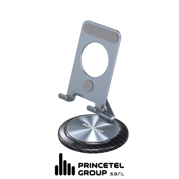 Porodo 360 Rotatable Folding Aluminium Alloy Grey - mobile shop in Hamra, Beirut, Lebanon. New and used phones, iPhone, Samsung, Huawei, Xiaomi, Oppo, Realme, Honor, Google Pixel, tablets, laptops, computers, and accessories. متجر موبايلات في الحمرا، بيروت، لبنان. هواتف جديدة ومستعملة، آيفون، سامسونج، هواوي، شاومي، أوبو، ريلمي، هونر، جوجل بيكسل، أجهزة لوحية، لابتوبات، كمبيوترات، واكسسوارات.
