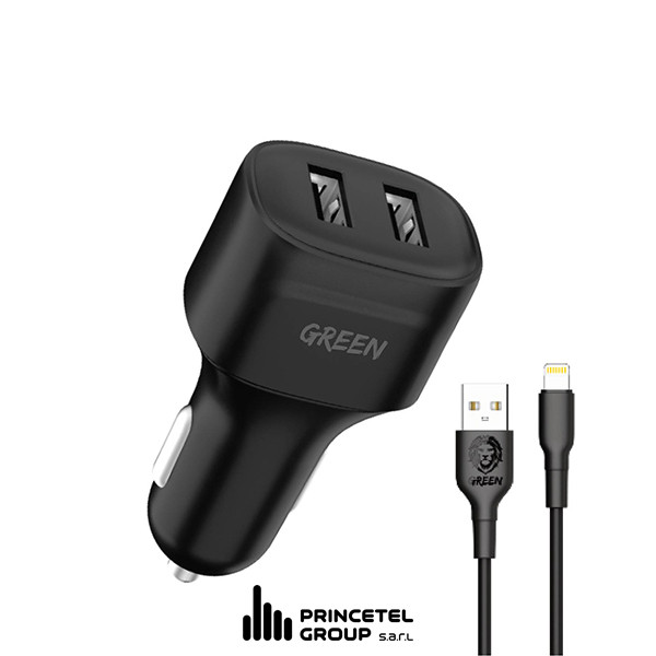 Green Lion Dual Port USB -C Car Charger 45w -Black - mobile shop in Hamra, Beirut, Lebanon. New and used phones, iPhone, Samsung, Huawei, Xiaomi, Oppo, Realme, Honor, Google Pixel, tablets, laptops, computers, and accessories. متجر موبايلات في الحمرا، بيروت، لبنان. هواتف جديدة ومستعملة، آيفون، سامسونج، هواوي، شاومي، أوبو، ريلمي، هونر، جوجل بيكسل، أجهزة لوحية، لابتوبات، كمبيوترات، واكسسوارات.