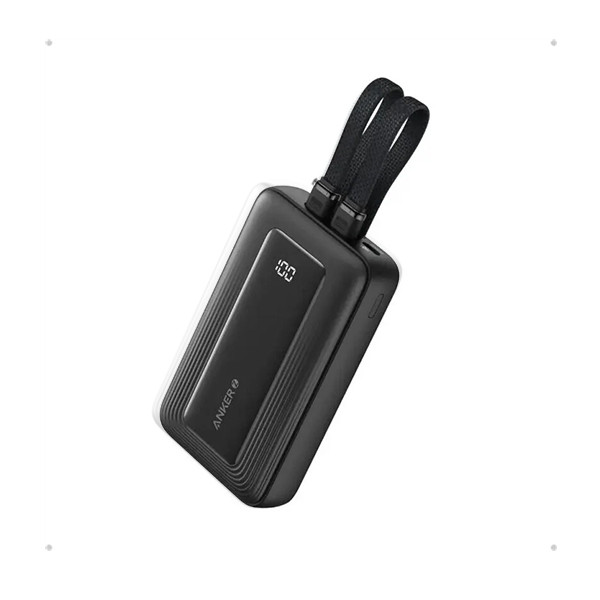 Anker Zolo Power bank 10K 30W Builtin USB-C and Lightening Cable Black, mobiles, lebanon, samsung, iphones, new, used, laptops, computers, huawei, phone, mobile prices in lebanon,mobile prices